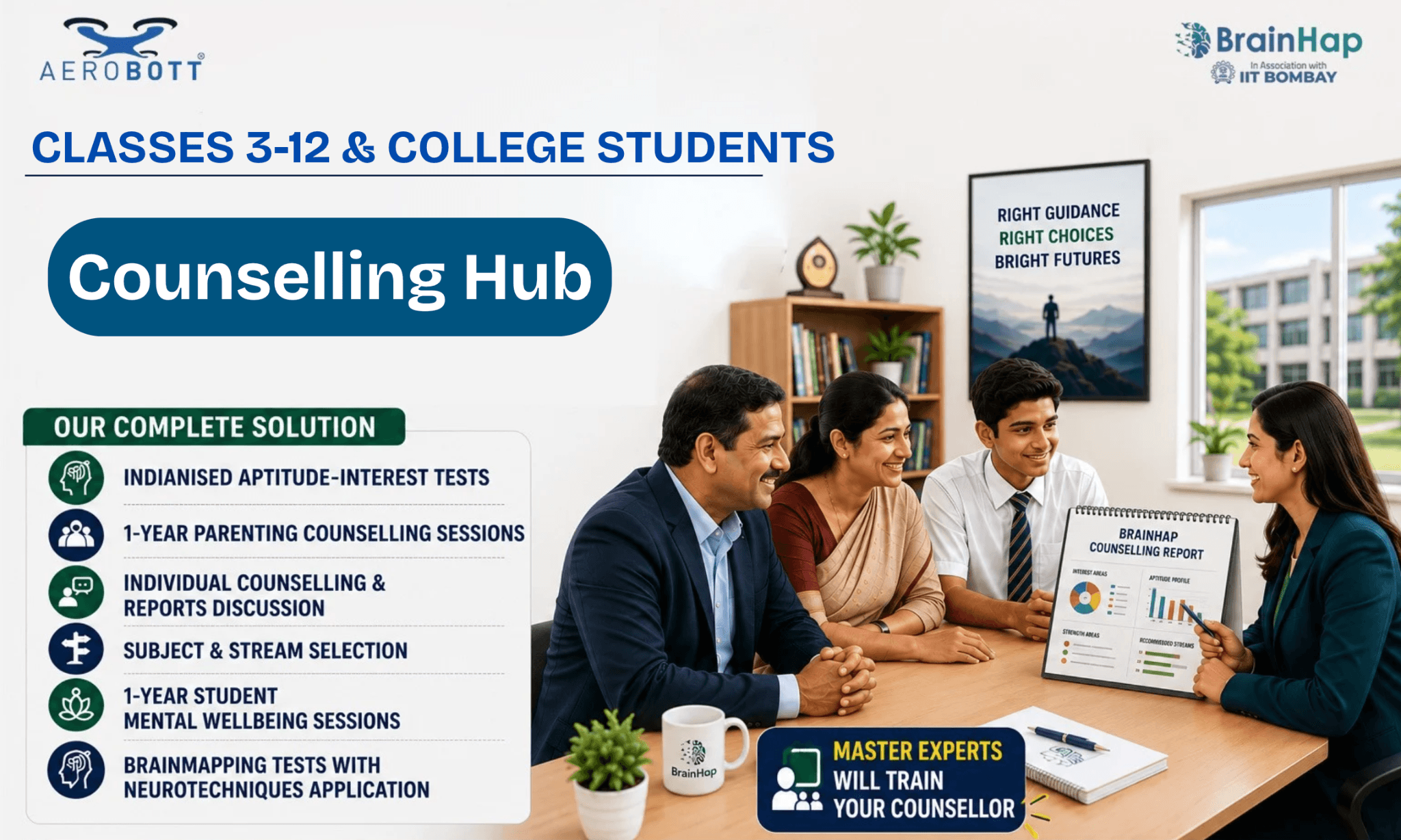 BrainHap Counselling Hub - Classes 3-12 and College Students Complete Solution