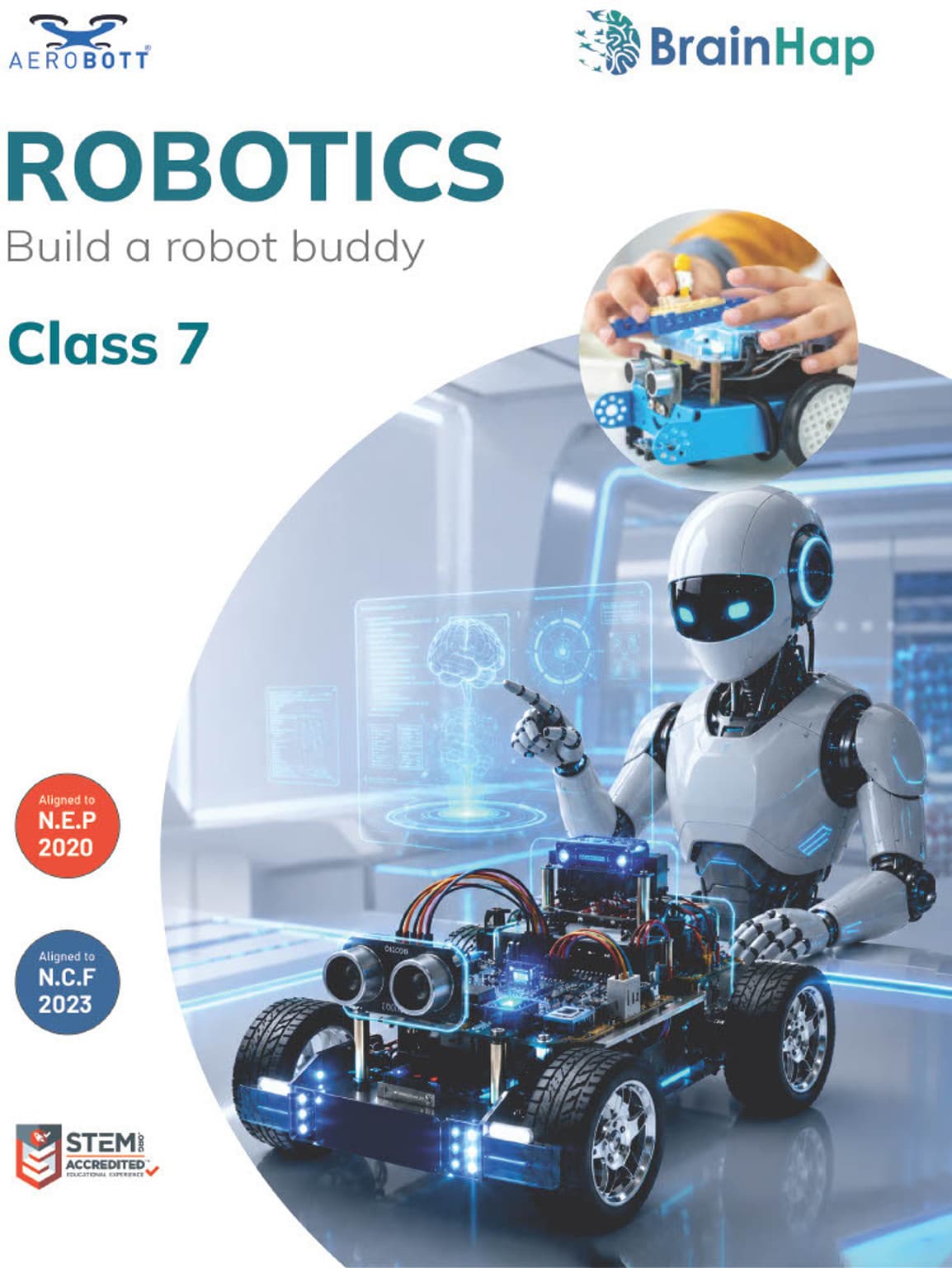Brainhap Robotics Class 7th Book with 1 Disc